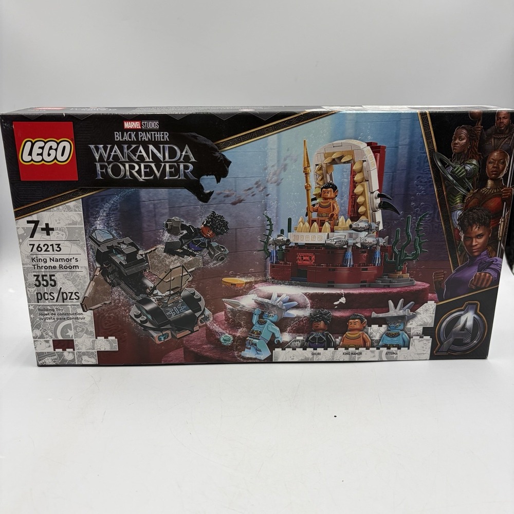 LEGO 76213 Marvel Black Panther Wakanda Forever King Namor's Throne Room Sealed